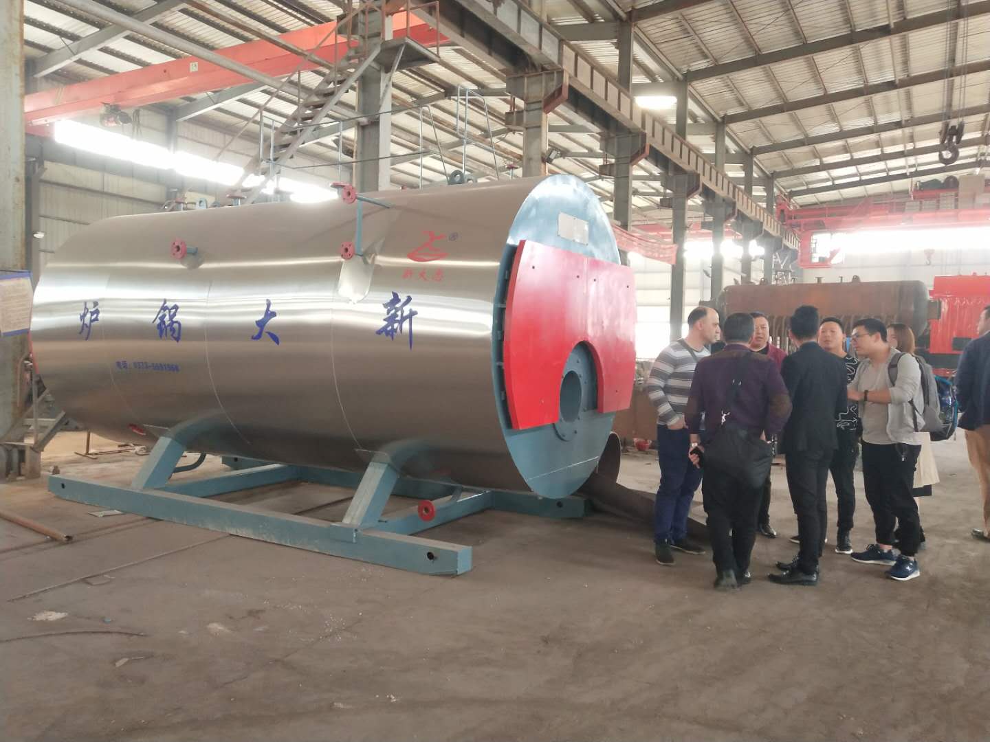 伊朗客戶蒞臨我公司參觀4噸燃氣鍋爐